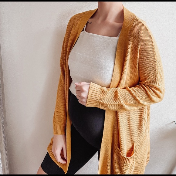 SOLD mustard knitted cardigan - Picture 1 of 2